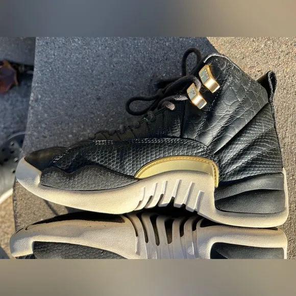 🏀 🐲☑️Nike Air Jordan XII / 12 | Retro Reptile 2019 | Midnight Black Gold White
