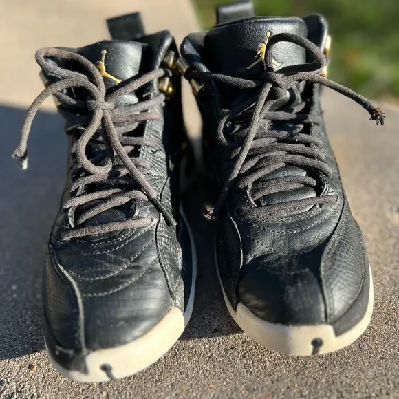 🏀 🐲☑️Nike Air Jordan XII / 12 | Retro Reptile 2019 | Midnight Black Gold White