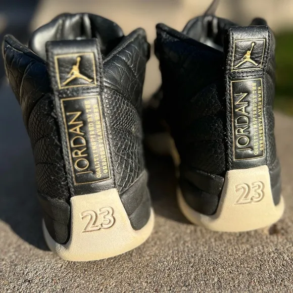 🏀 🐲☑️Nike Air Jordan XII / 12 | Retro Reptile 2019 | Midnight Black Gold White