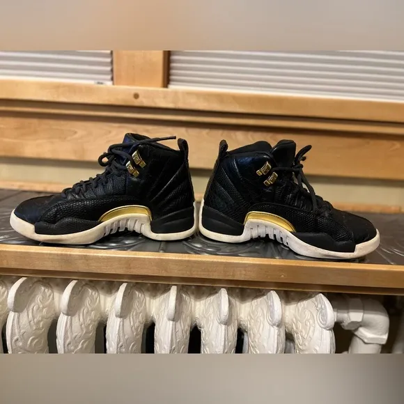 🏀 🐲☑️Nike Air Jordan XII / 12 | Retro Reptile 2019 | Midnight Black Gold White