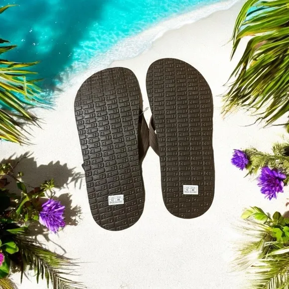🩴🩴 NWT Sanuk men's leather brown flip flops size 12