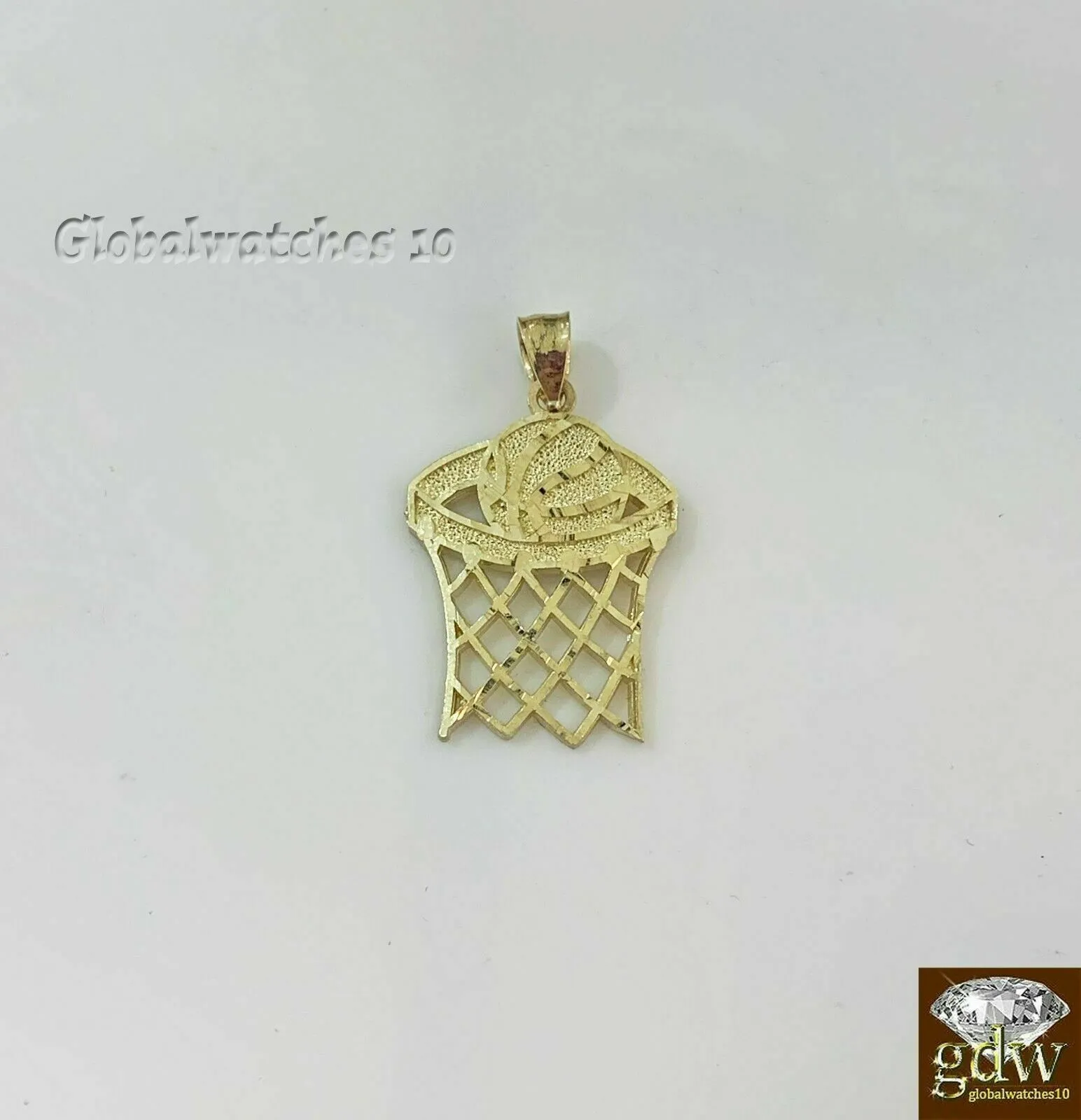 10k Gold Basketball Pendant with Miami Cuban Chain 22" 24" 26" 28" Real