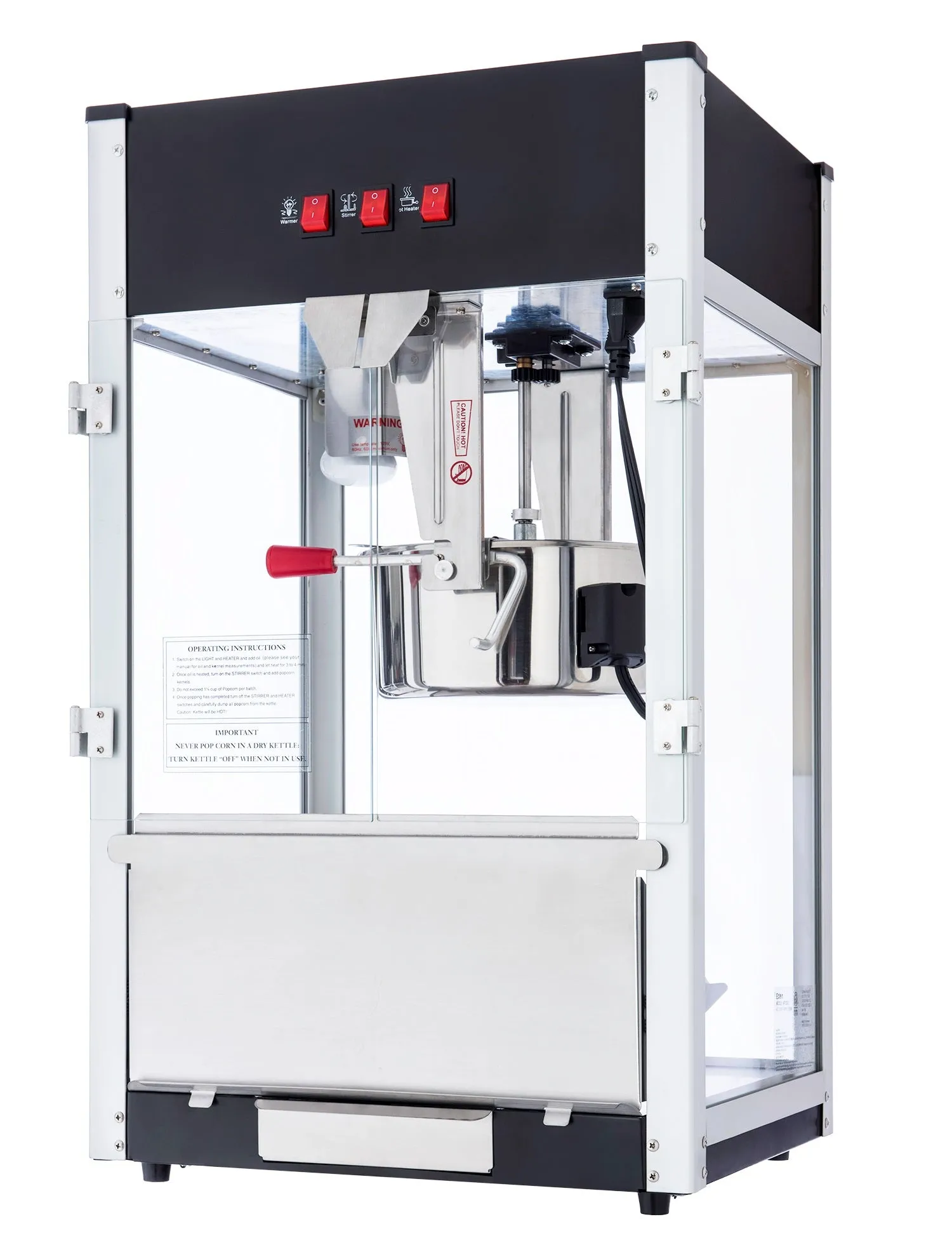 12oz Black Canadian Commercial Popcorn Machine