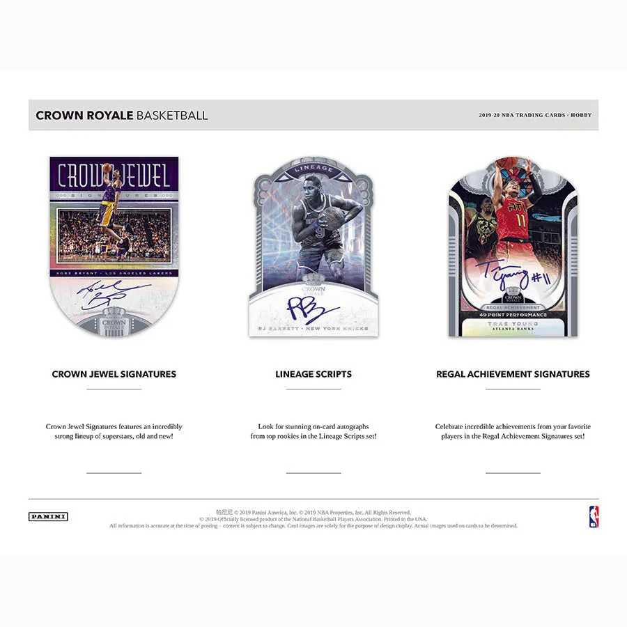 2019-20 Panini Crown Royale Basketball Box