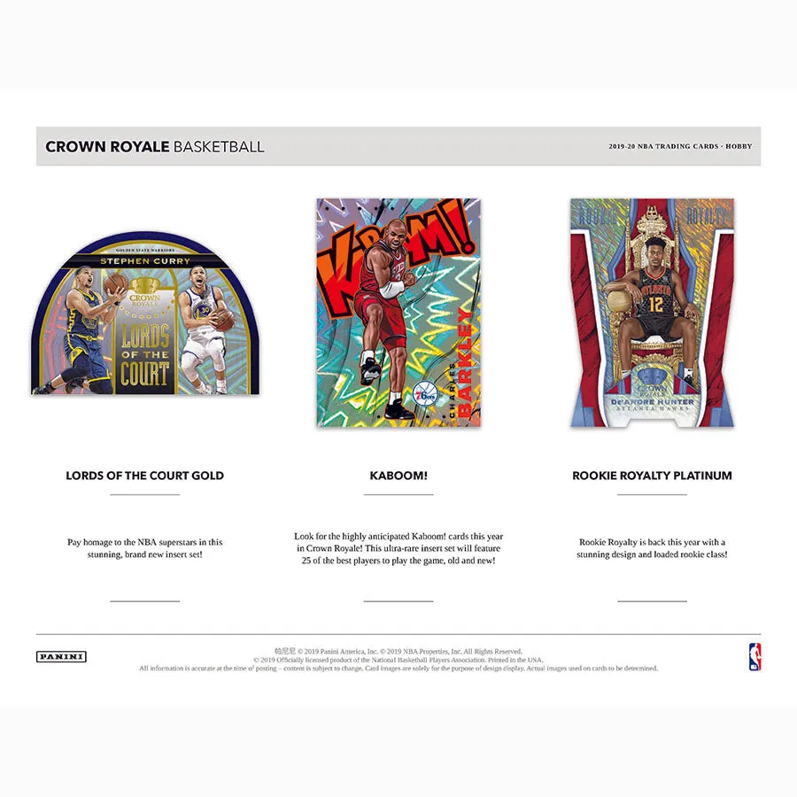 2019-20 Panini Crown Royale Basketball Box