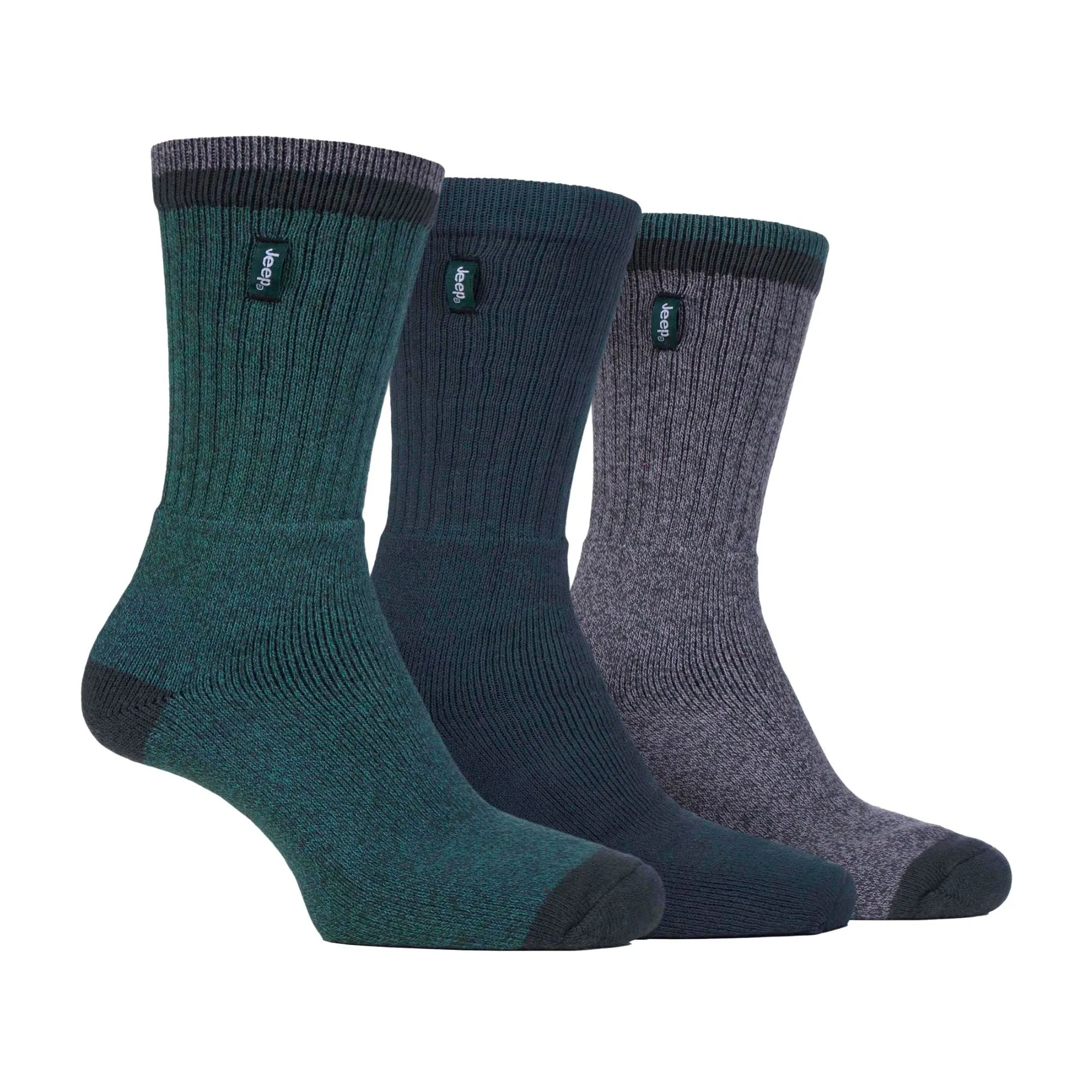 3 Pack Men's Heavy-Duty Poly Workwear Socks, Cushion Performance Boot Socks