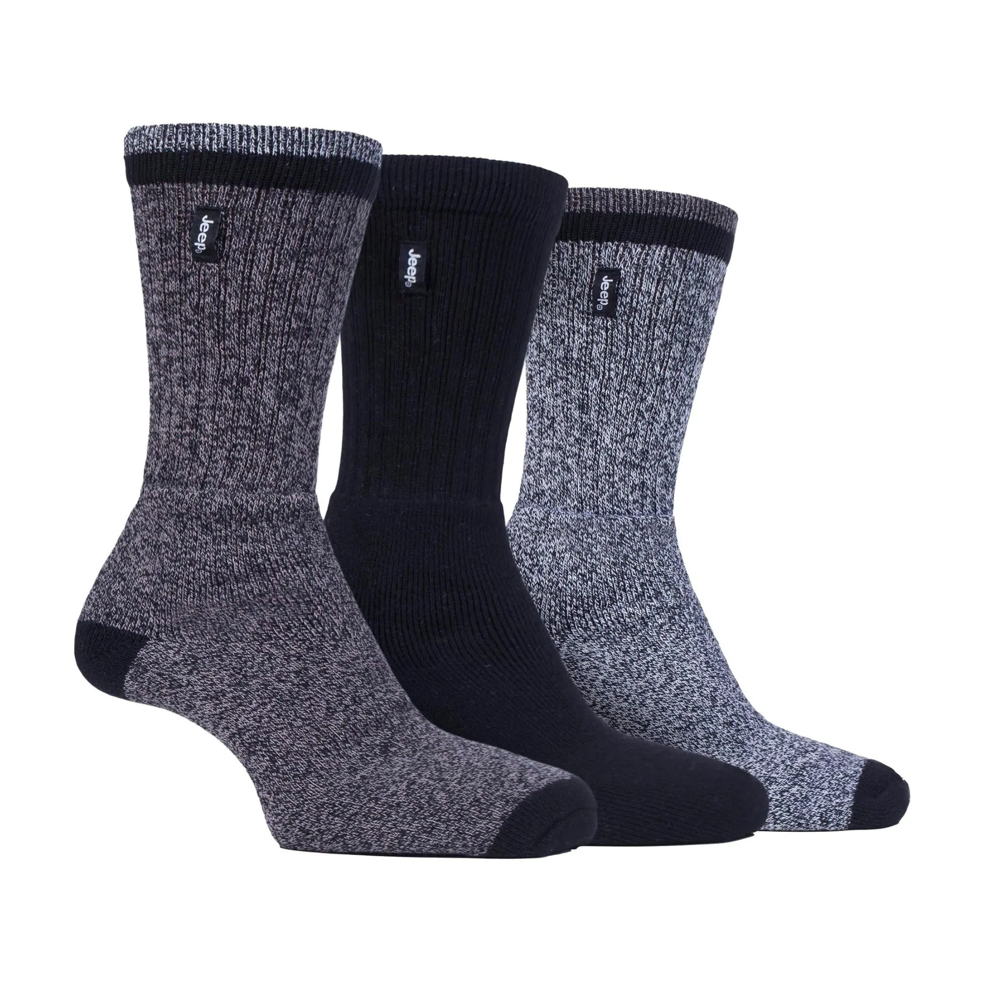 3 Pack Men's Heavy-Duty Poly Workwear Socks, Cushion Performance Boot Socks