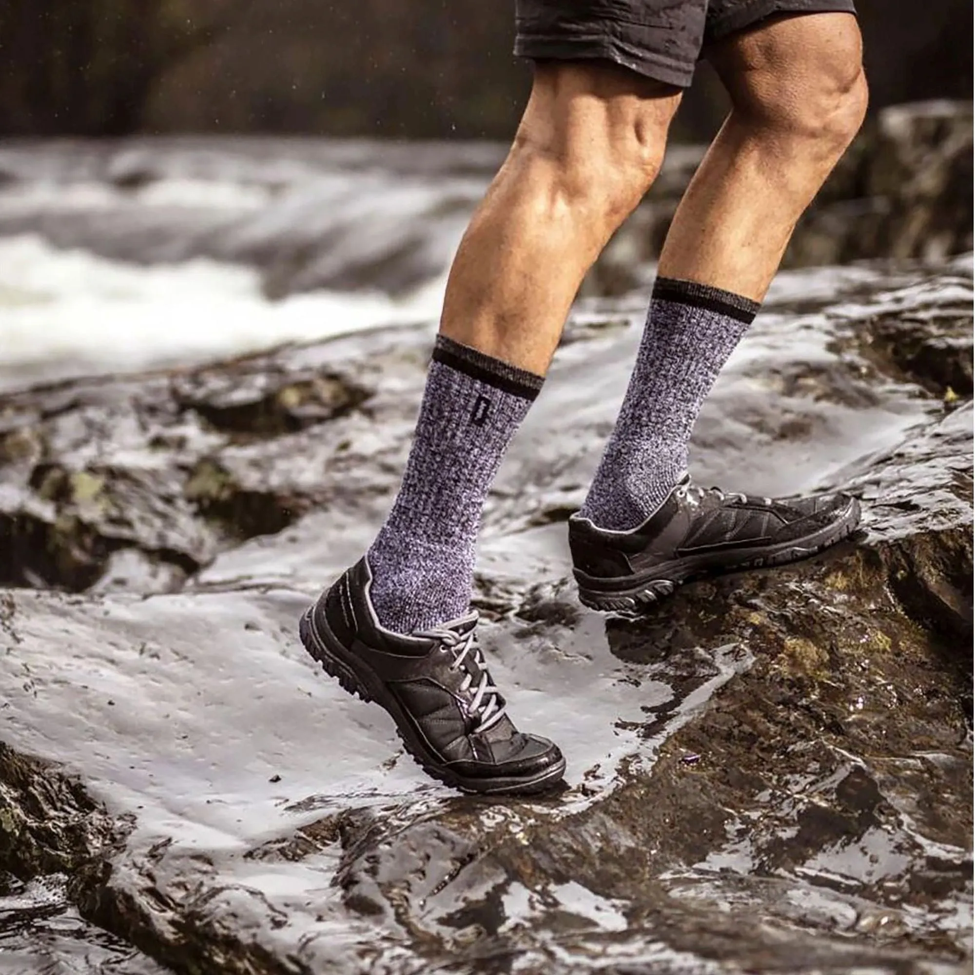 3 Pack Men's Heavy-Duty Poly Workwear Socks, Cushion Performance Boot Socks