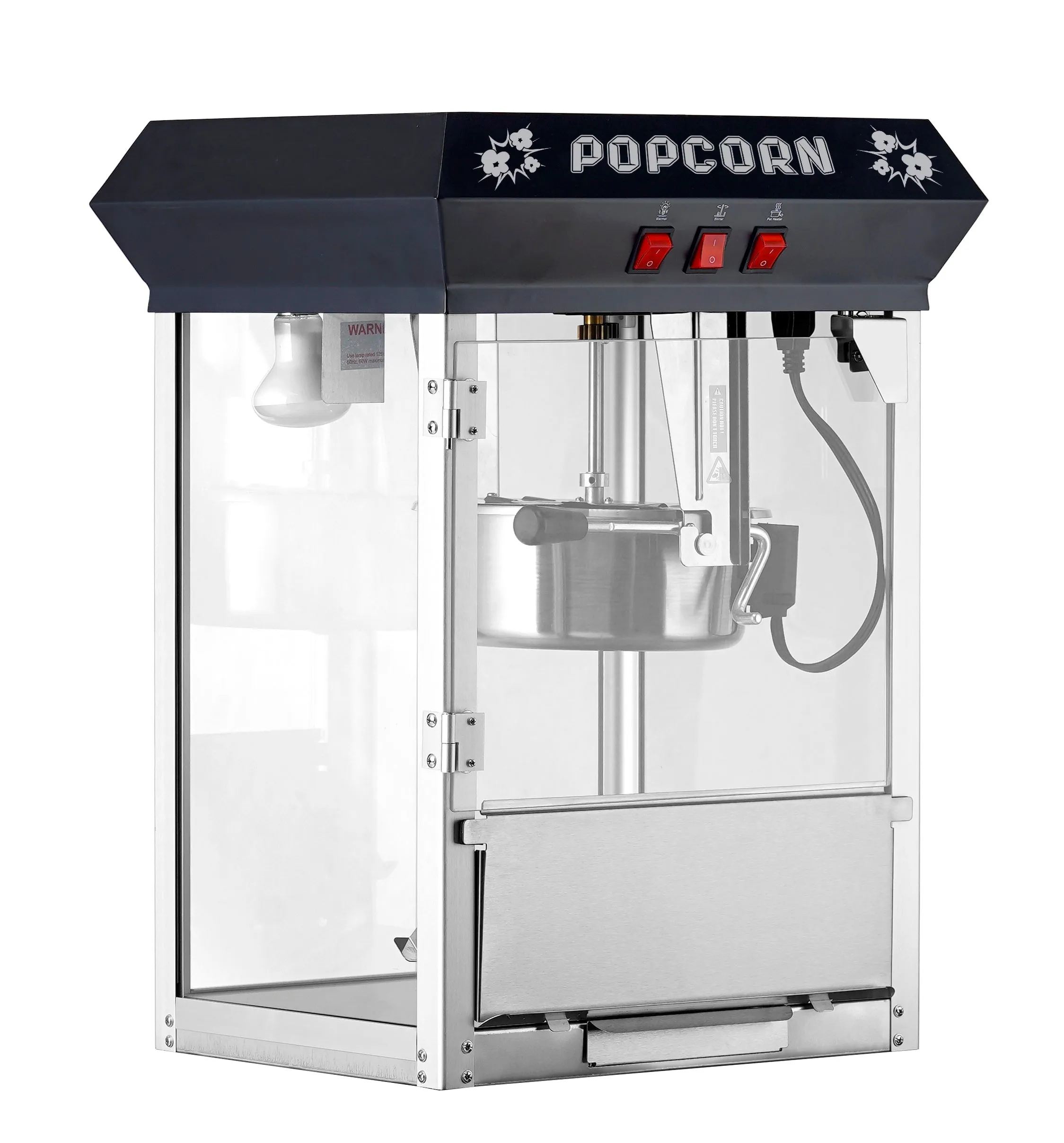 8oz Black Canadian Commercial Popcorn Machine