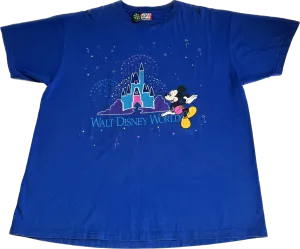 90s Walt Disney World Castle Blue Tee