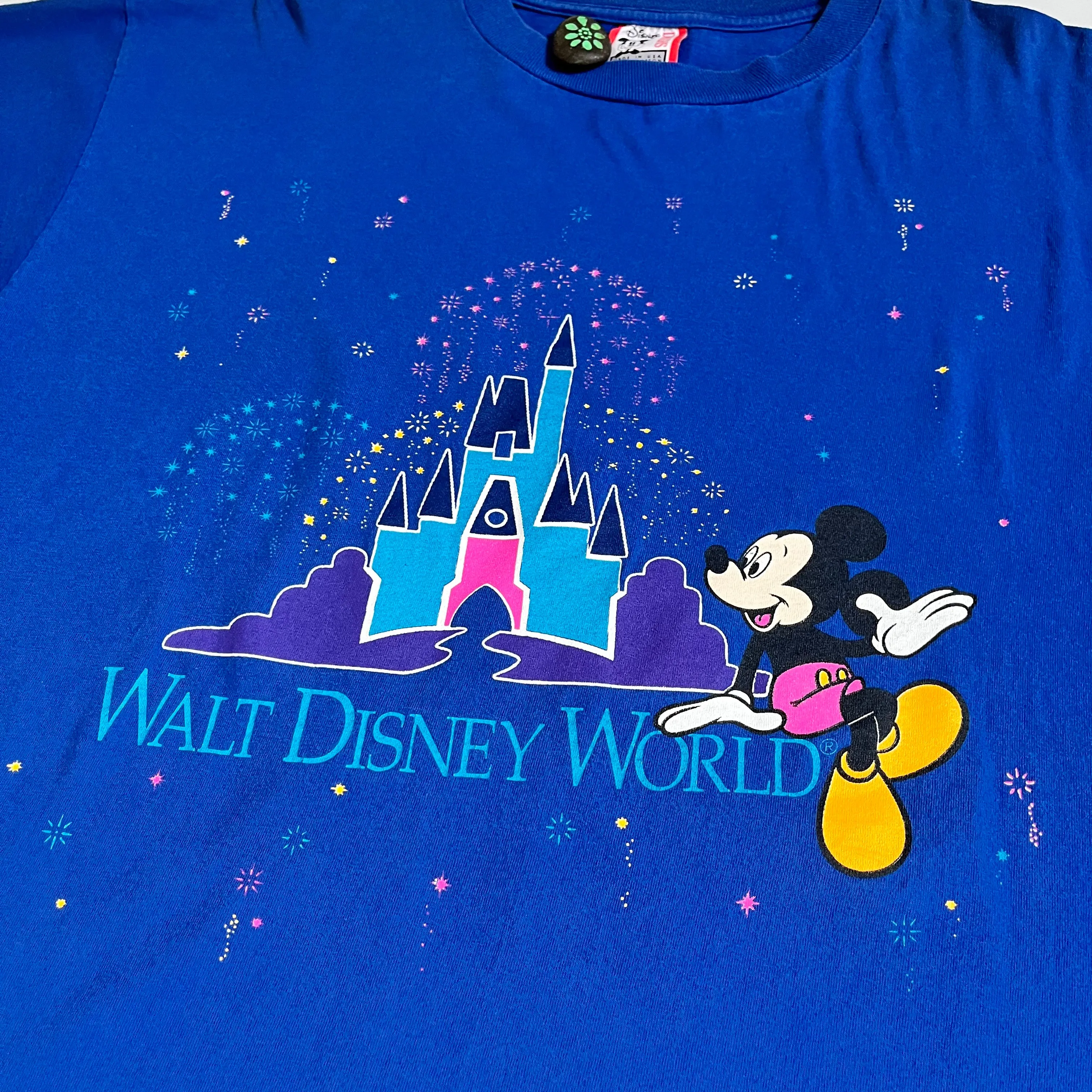 90s Walt Disney World Castle Blue Tee