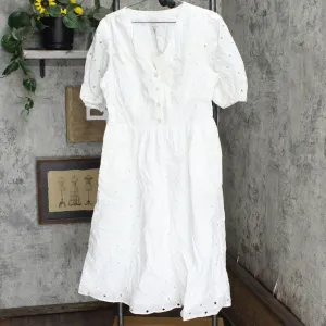 A New Day Women's Short Sleeve Eyelet Dress 78793755