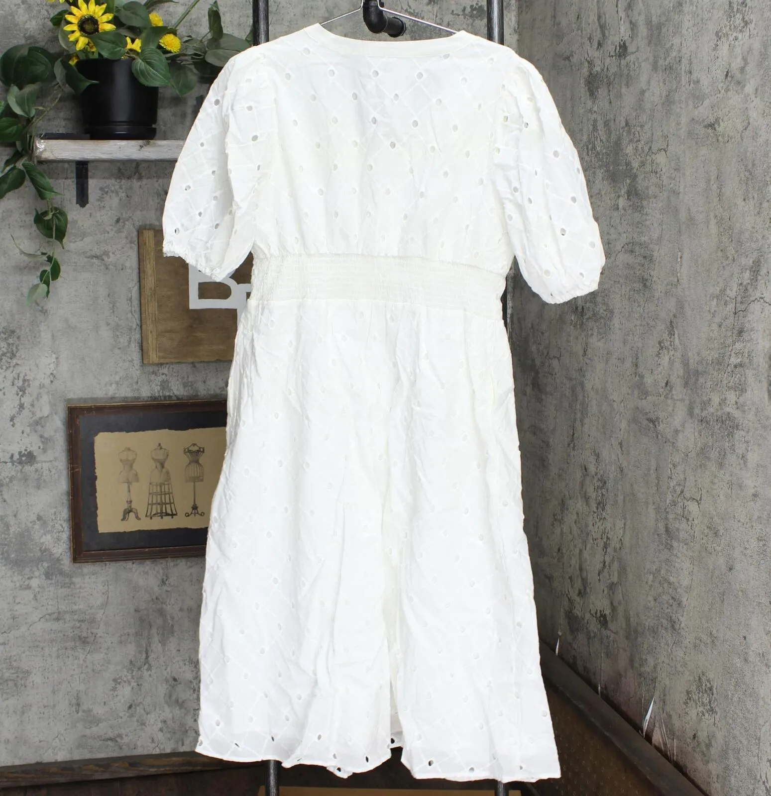 A New Day Women's Short Sleeve Eyelet Dress 78793755