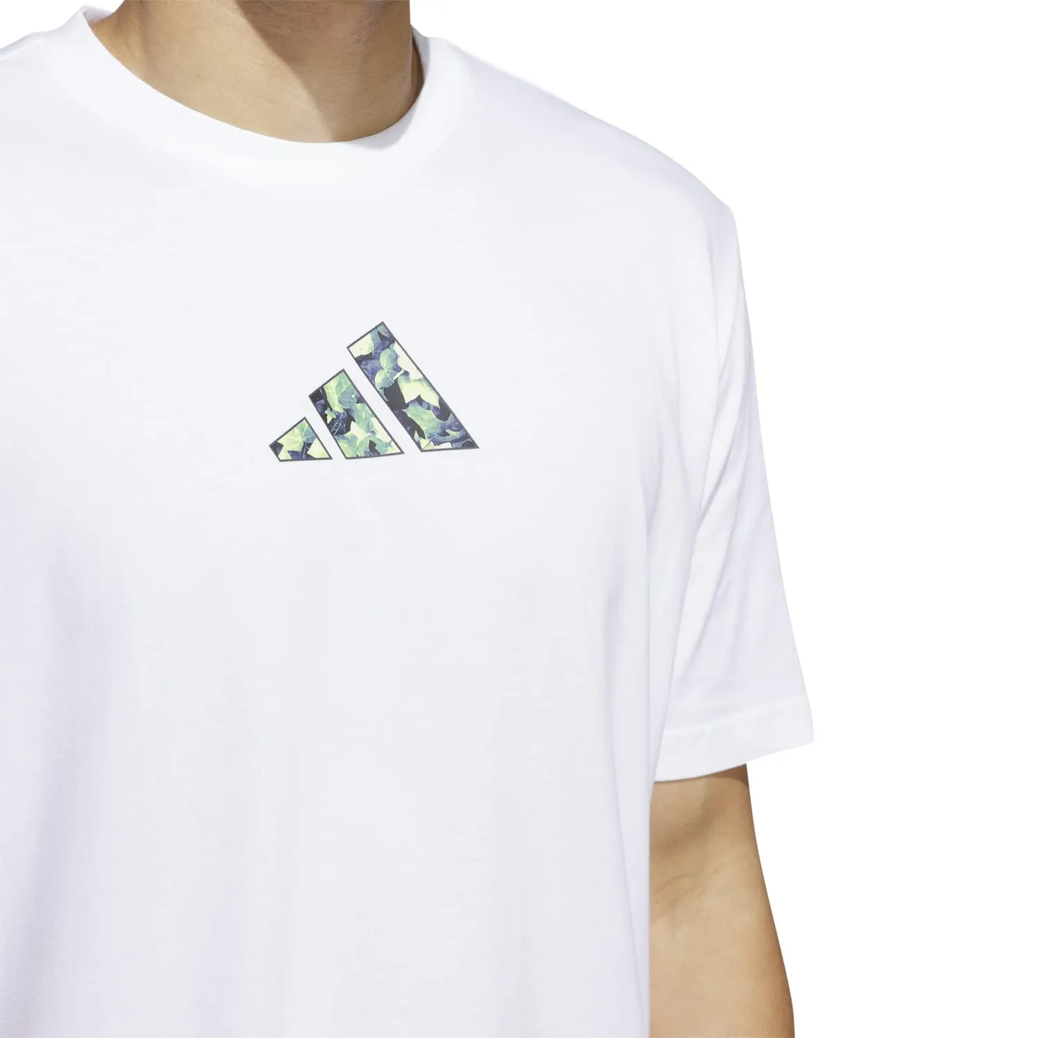 Adidas Basketball Men Lil Stripe Photoreal Graphic Tee White IN6376