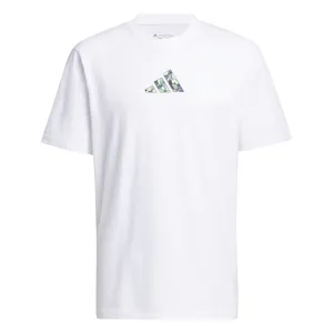 Adidas Basketball Men Lil Stripe Photoreal Graphic Tee White IN6376