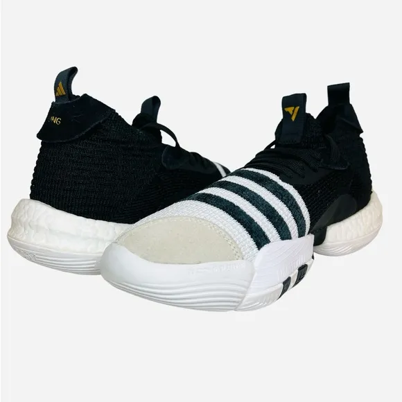 Adidas Trae Young 2 Casual Basketball Shoe Black/White H06477 Men's Size 7.5