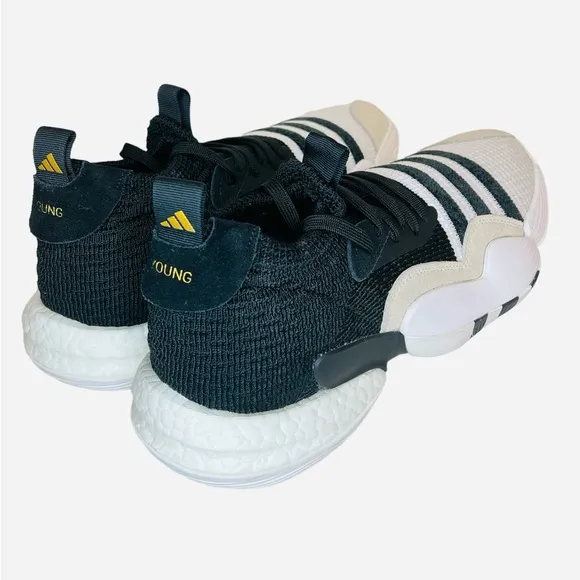 Adidas Trae Young 2 Casual Basketball Shoe Black/White H06477 Men's Size 7.5