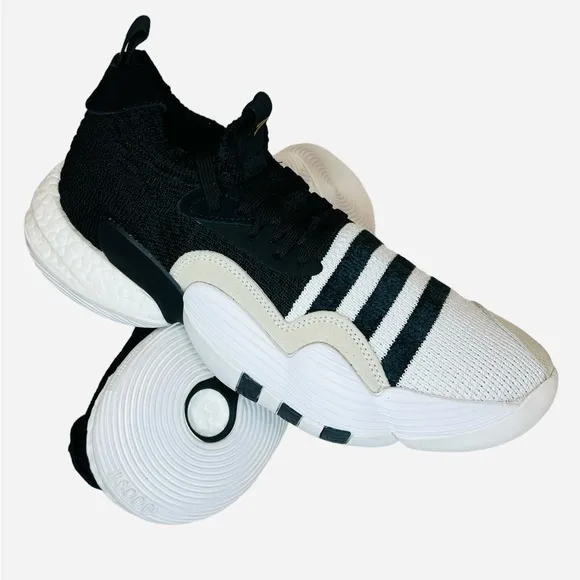 Adidas Trae Young 2 Casual Basketball Shoe Black/White H06477 Men's Size 7.5