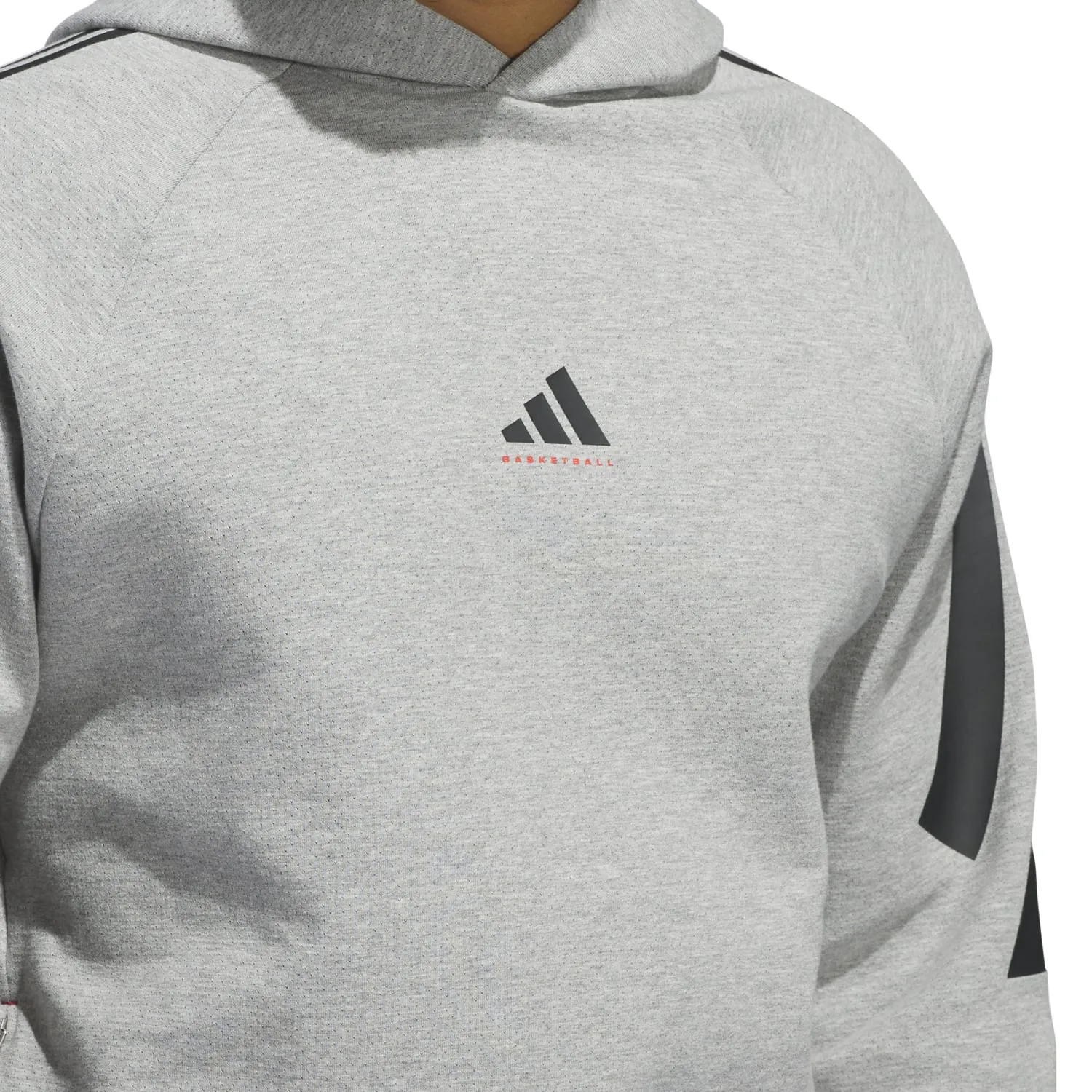 Adidas Unisex Basketball Spacer Hoodie Grey JD7466