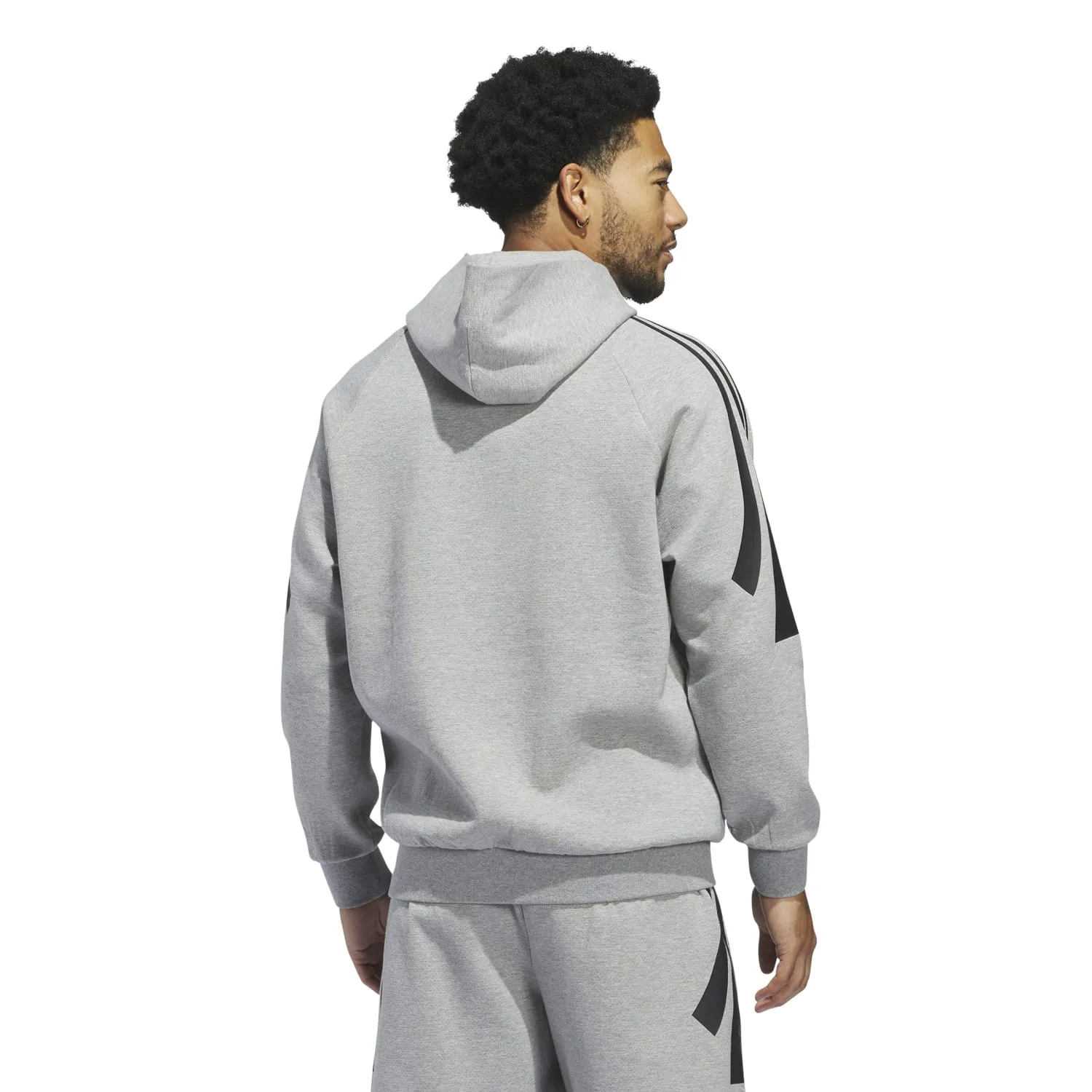 Adidas Unisex Basketball Spacer Hoodie Grey JD7466