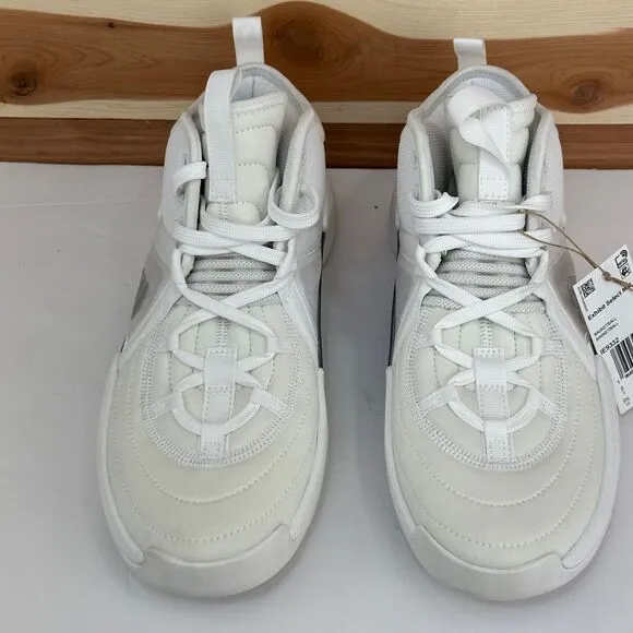 Adidas Women's Exhibit Select Mid Basketball‎ Shoes White Marble Size 9.5