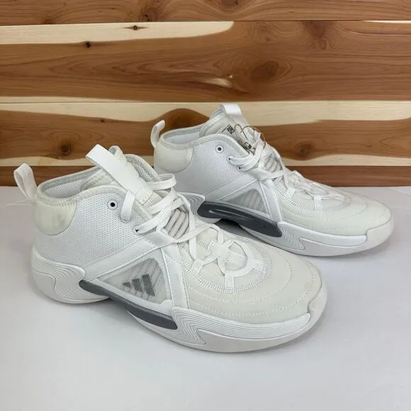 Adidas Women's Exhibit Select Mid Basketball‎ Shoes White Marble Size 9.5