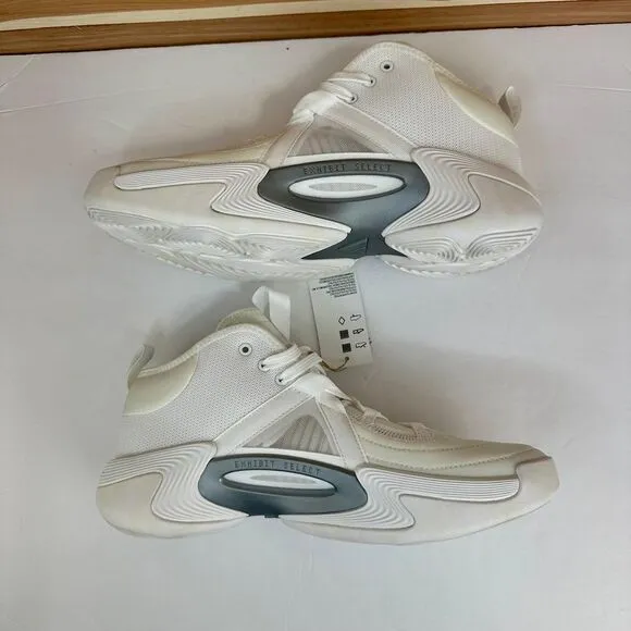 Adidas Women's Exhibit Select Mid Basketball‎ Shoes White Marble Size 9.5