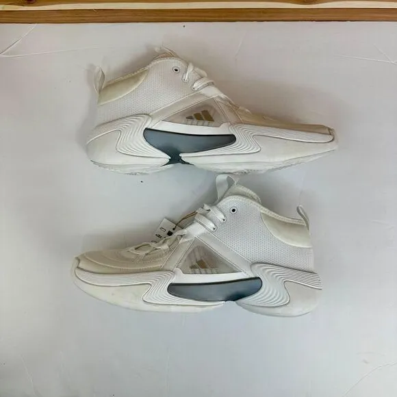 Adidas Women's Exhibit Select Mid Basketball‎ Shoes White Marble Size 9.5