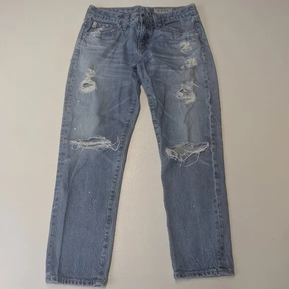 AG-ED Adriano Goldschmied Jeans 26W Distressed and Paint Splattered