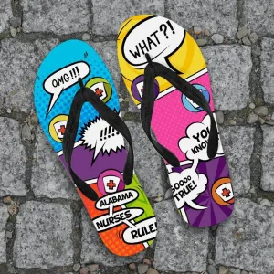 AL Comic Nurse Flip-Flops