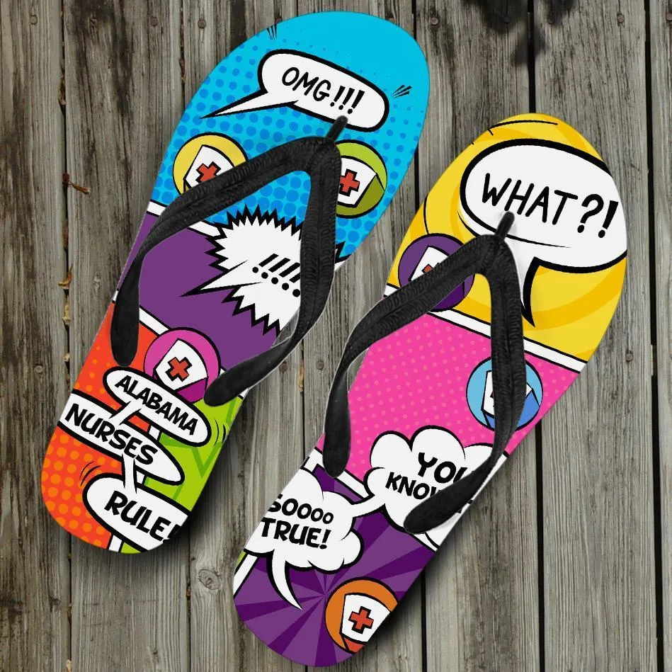 AL Comic Nurse Flip-Flops