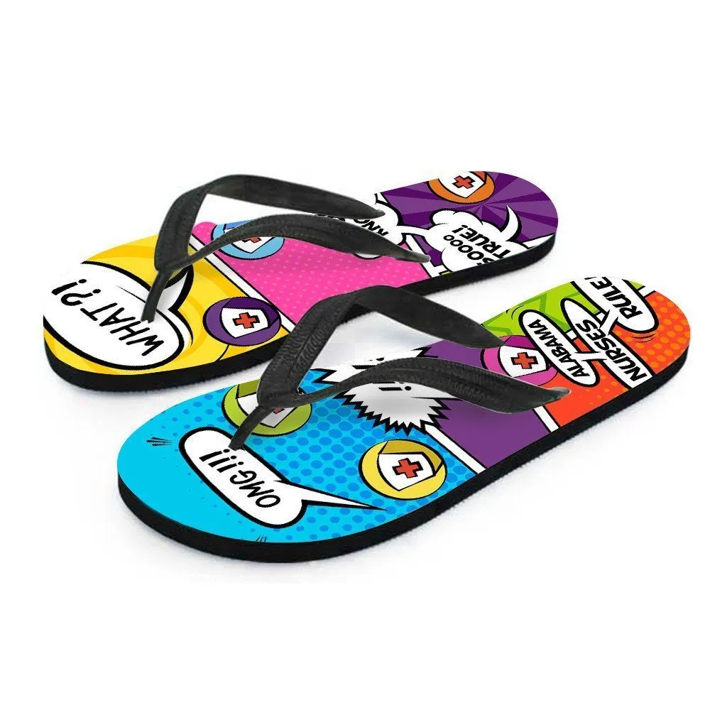AL Comic Nurse Flip-Flops