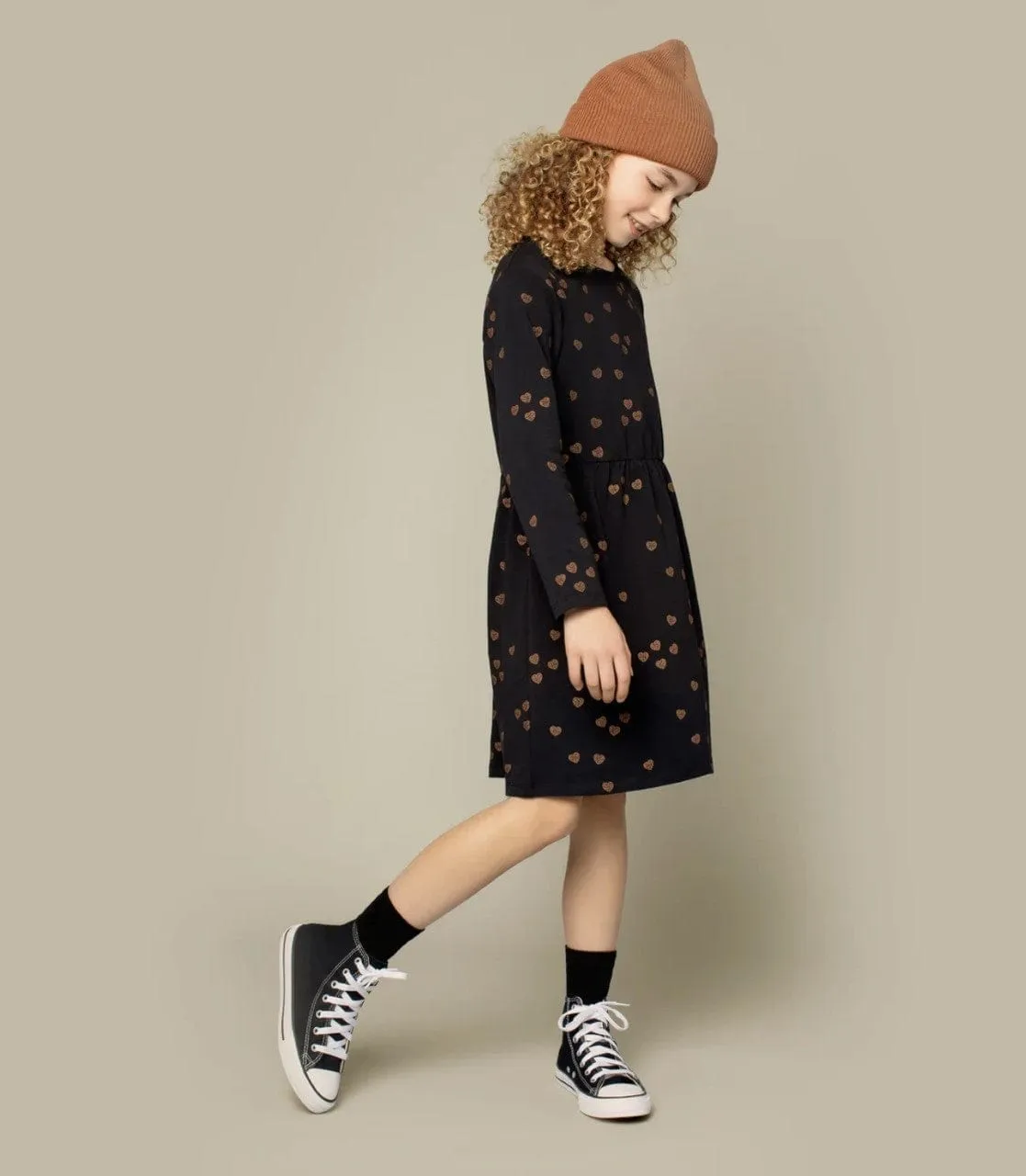 Basketball Heart Cluster Long Sleeved Dress