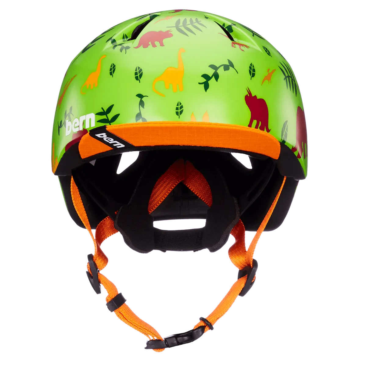 Bern Tigre Satin Green Dino w/ Visor – XXS
