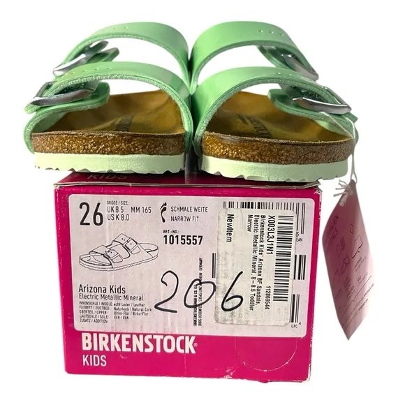 Birkenstock Arizona Kids – Electric Metallic Mineral – EU 26 (US Kids 8)