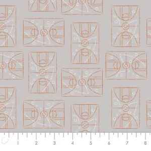 Camelot Fabrics Strategy Board Basketball 61190205 Grey