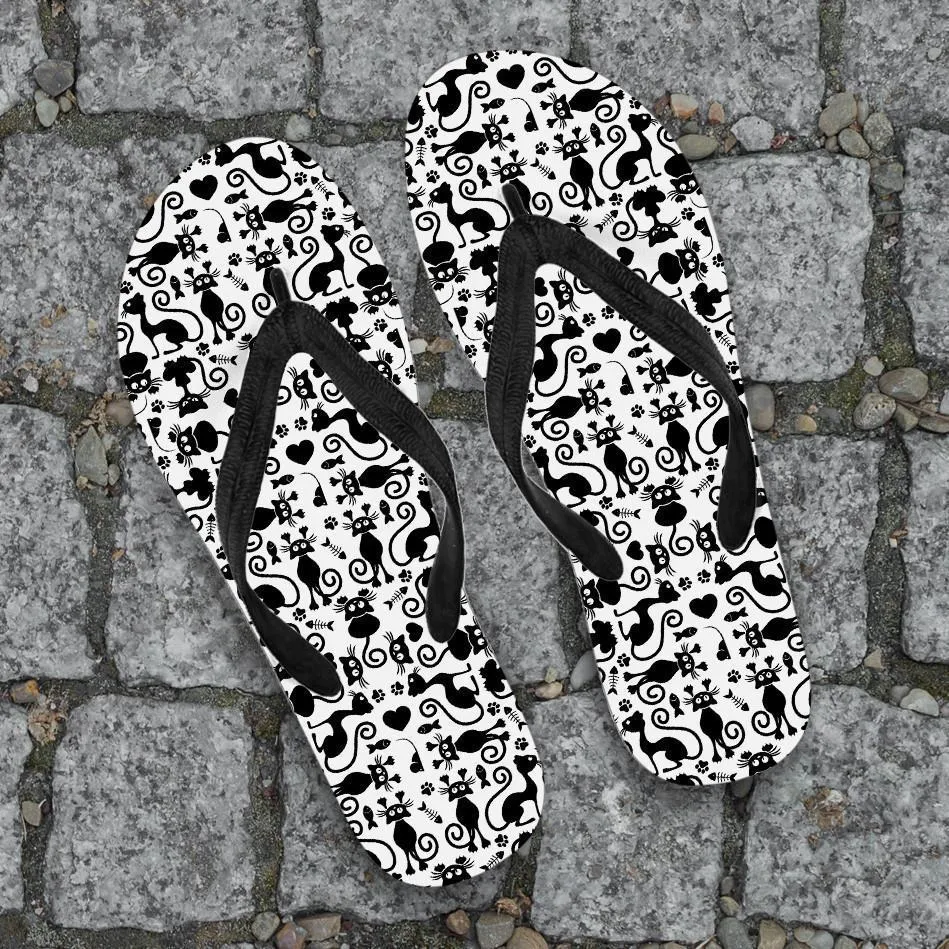 Cats White Flip-Flops