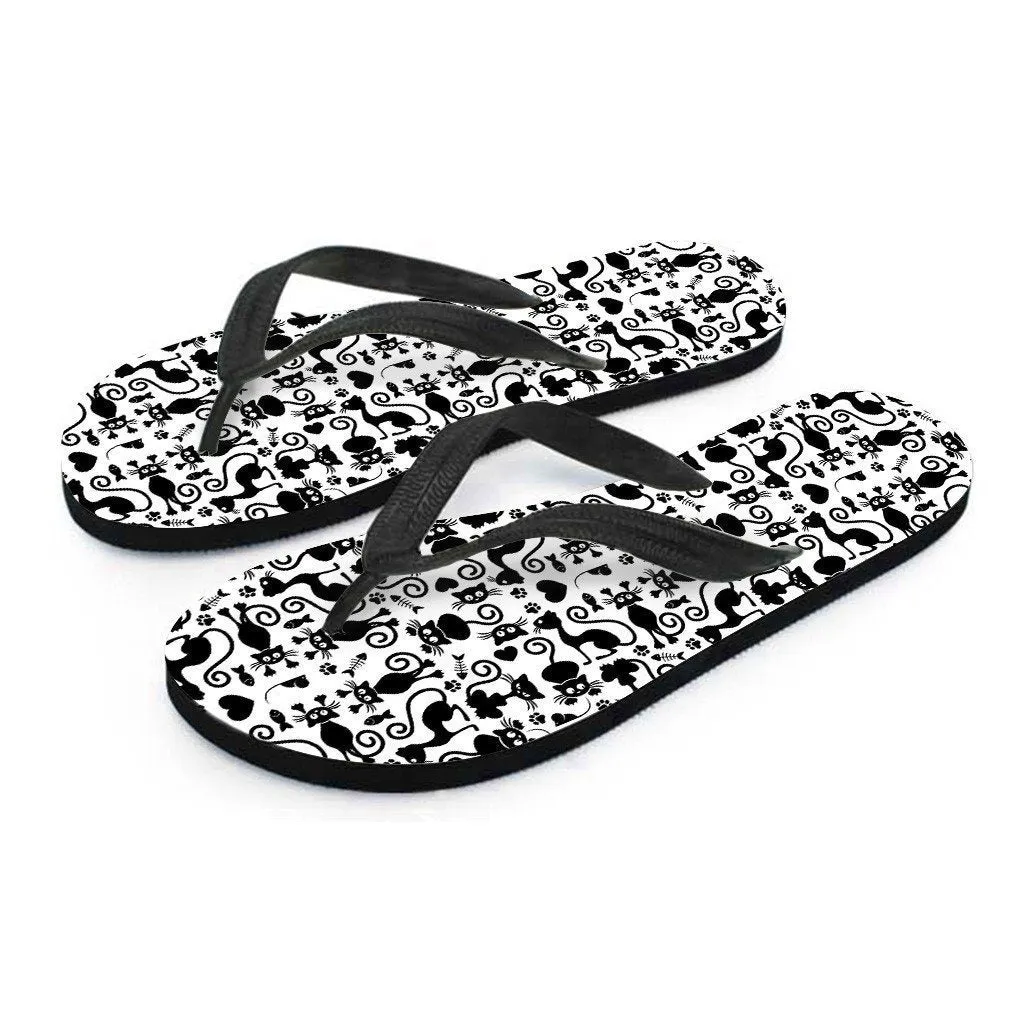 Cats White Flip-Flops