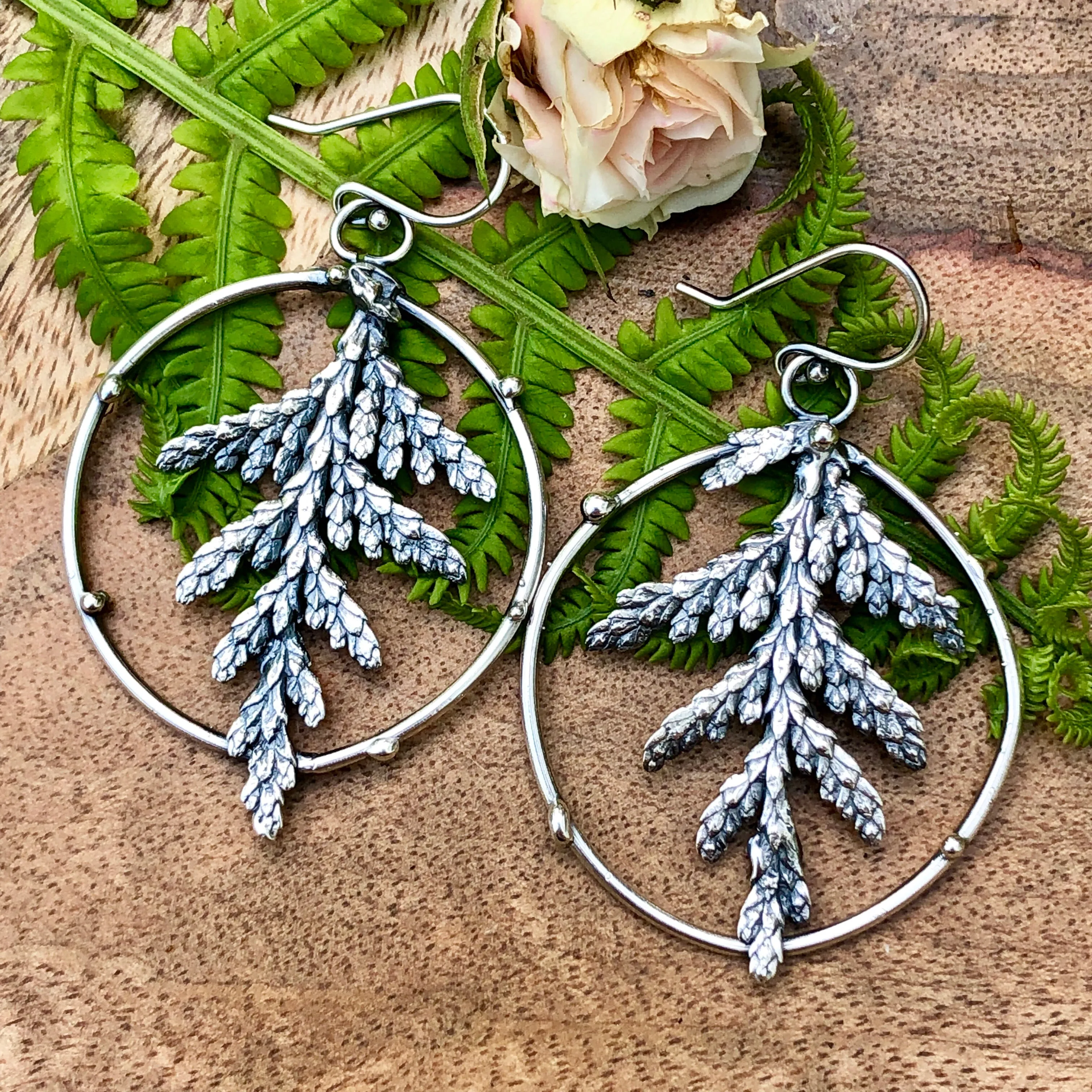 Cedar Hoops Hand cast "real" Cedar branches