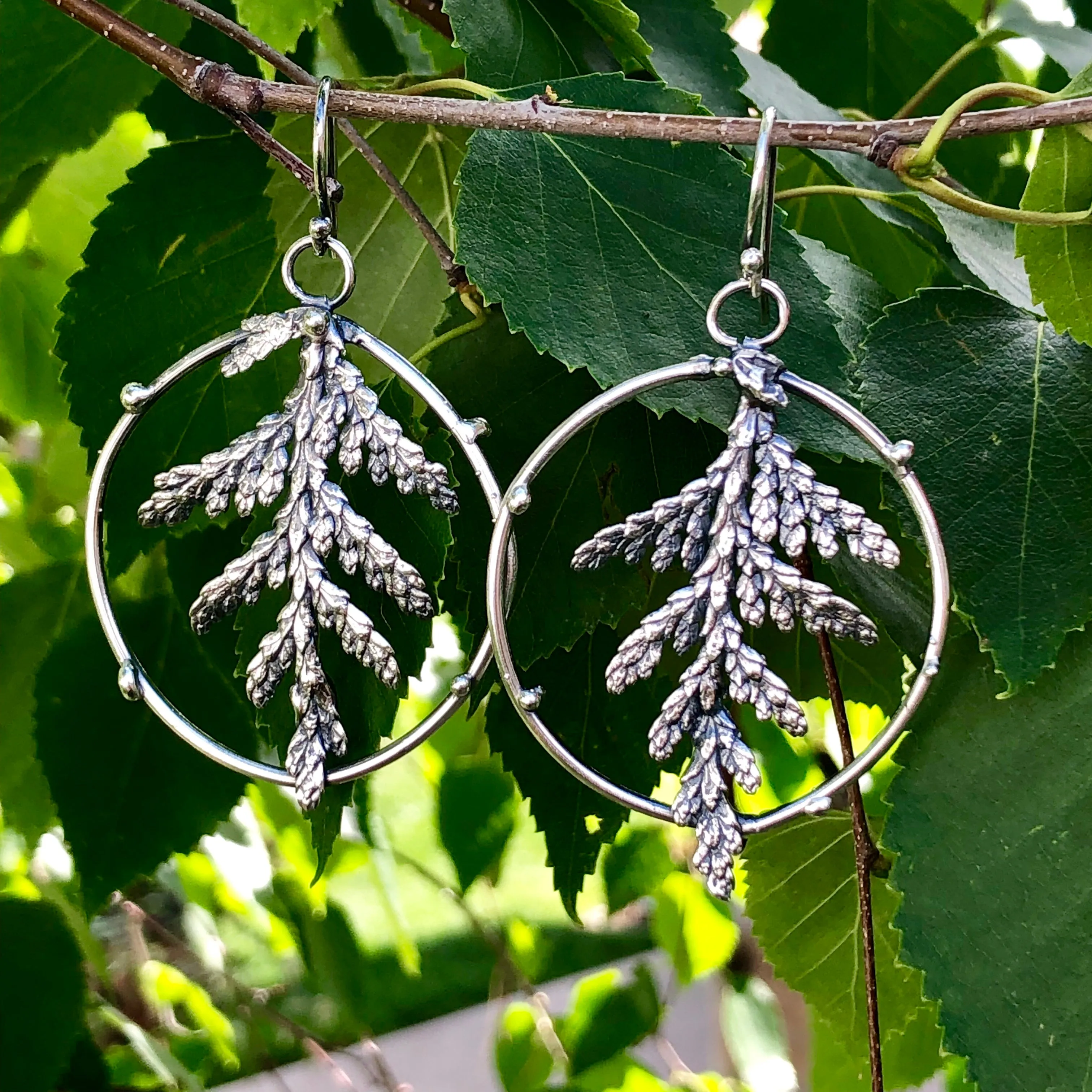 Cedar Hoops Hand cast "real" Cedar branches