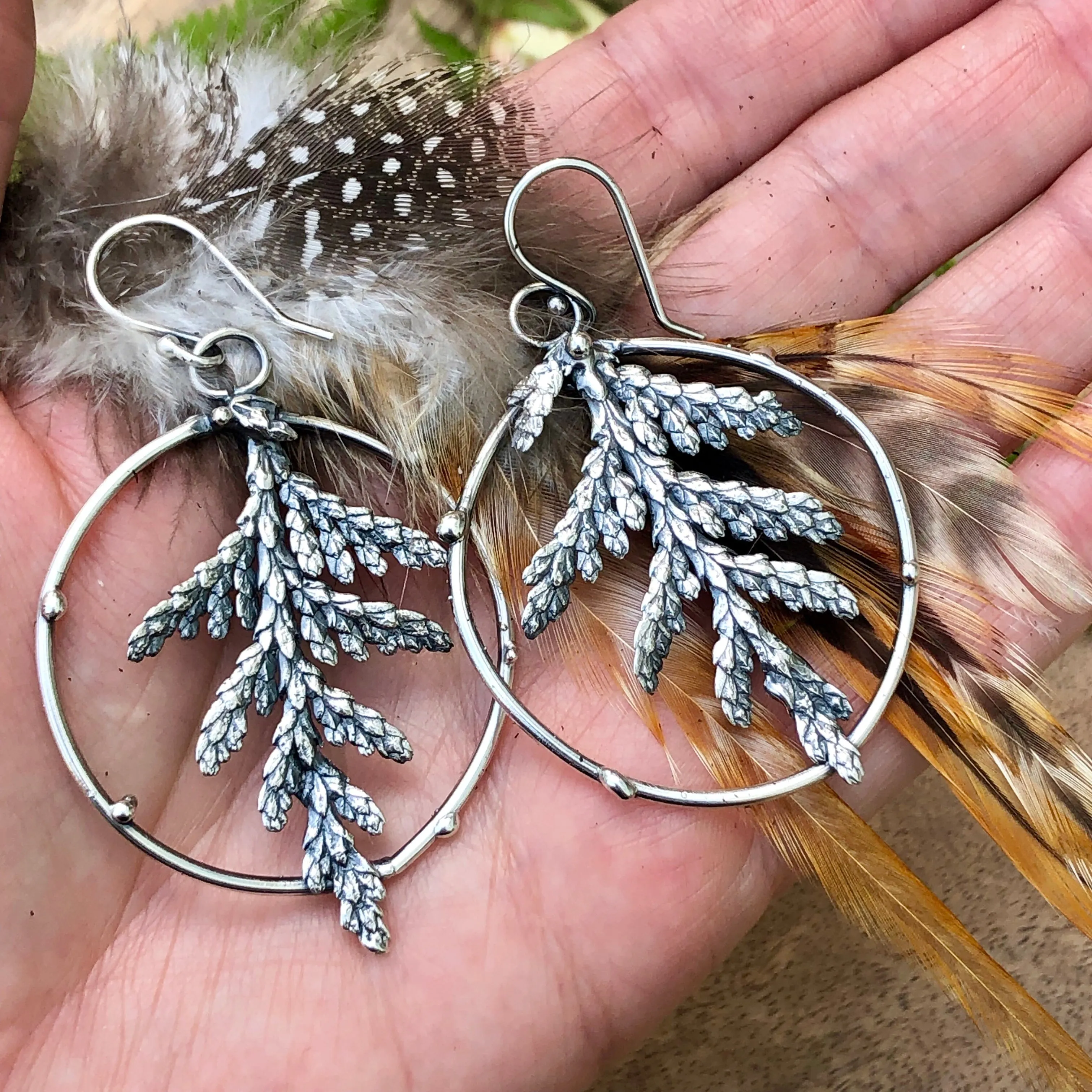 Cedar Hoops Hand cast "real" Cedar branches
