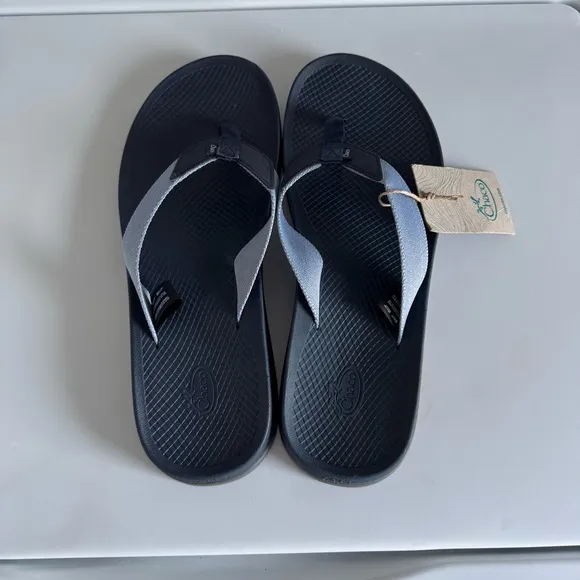 Chaco Lowdown Flip Flops Dusty Blue Navy Mens 13 NEW WITH TAGS