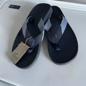 Chaco Lowdown Flip Flops Dusty Blue Navy Mens 13 NEW WITH TAGS