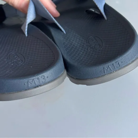Chaco Lowdown Flip Flops Dusty Blue Navy Mens 13 NEW WITH TAGS