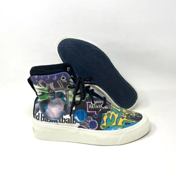 Converse Skid Grip Shoes High Top Men's Black Blue Yellow White Canvas