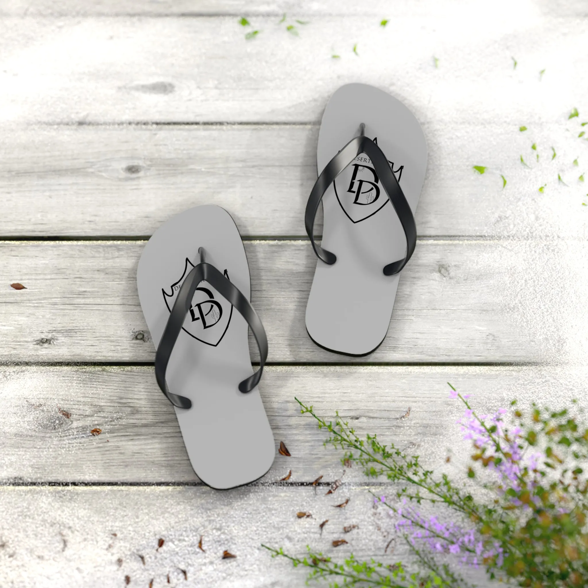 Desert Dawn Shield Logo Flip Flops