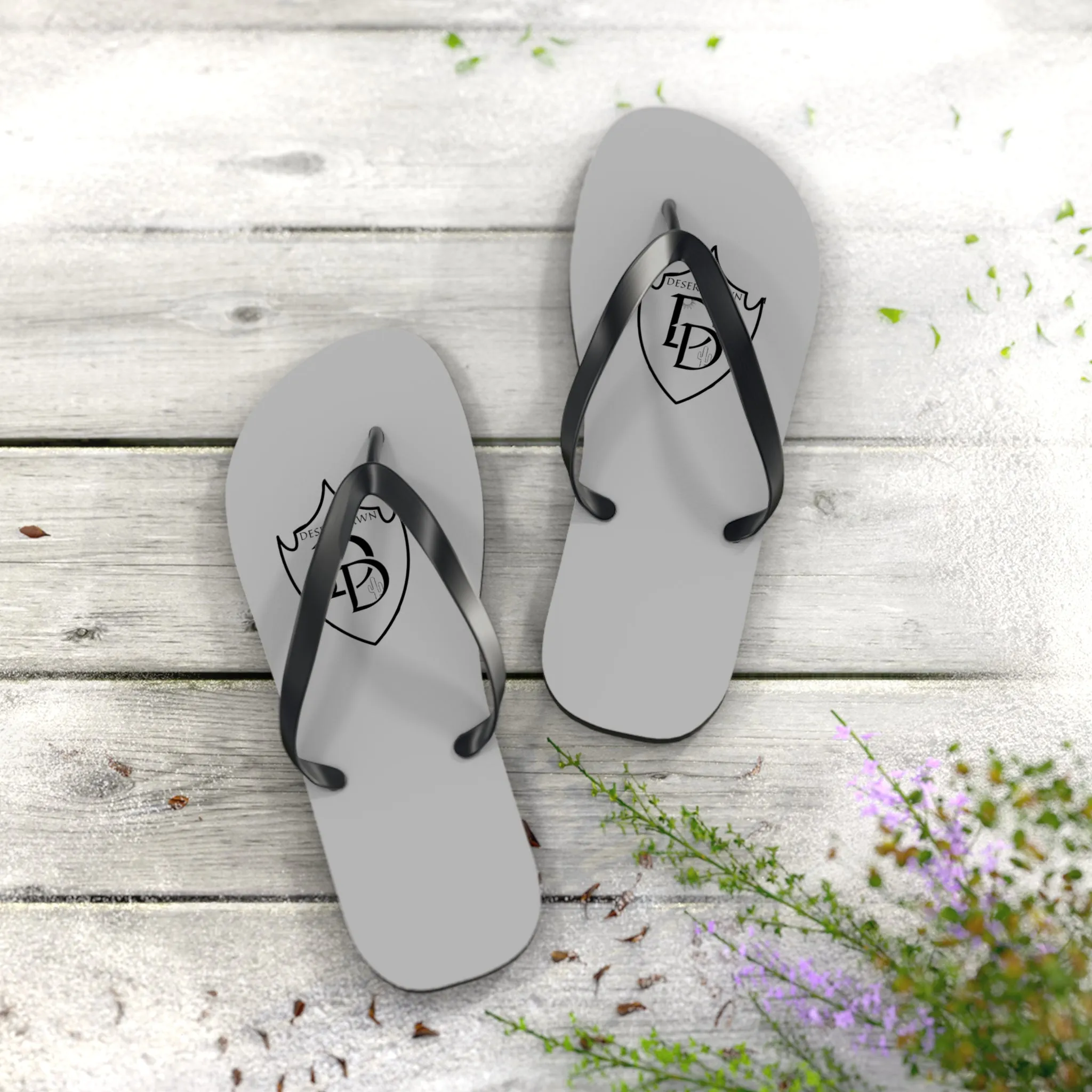Desert Dawn Shield Logo Flip Flops