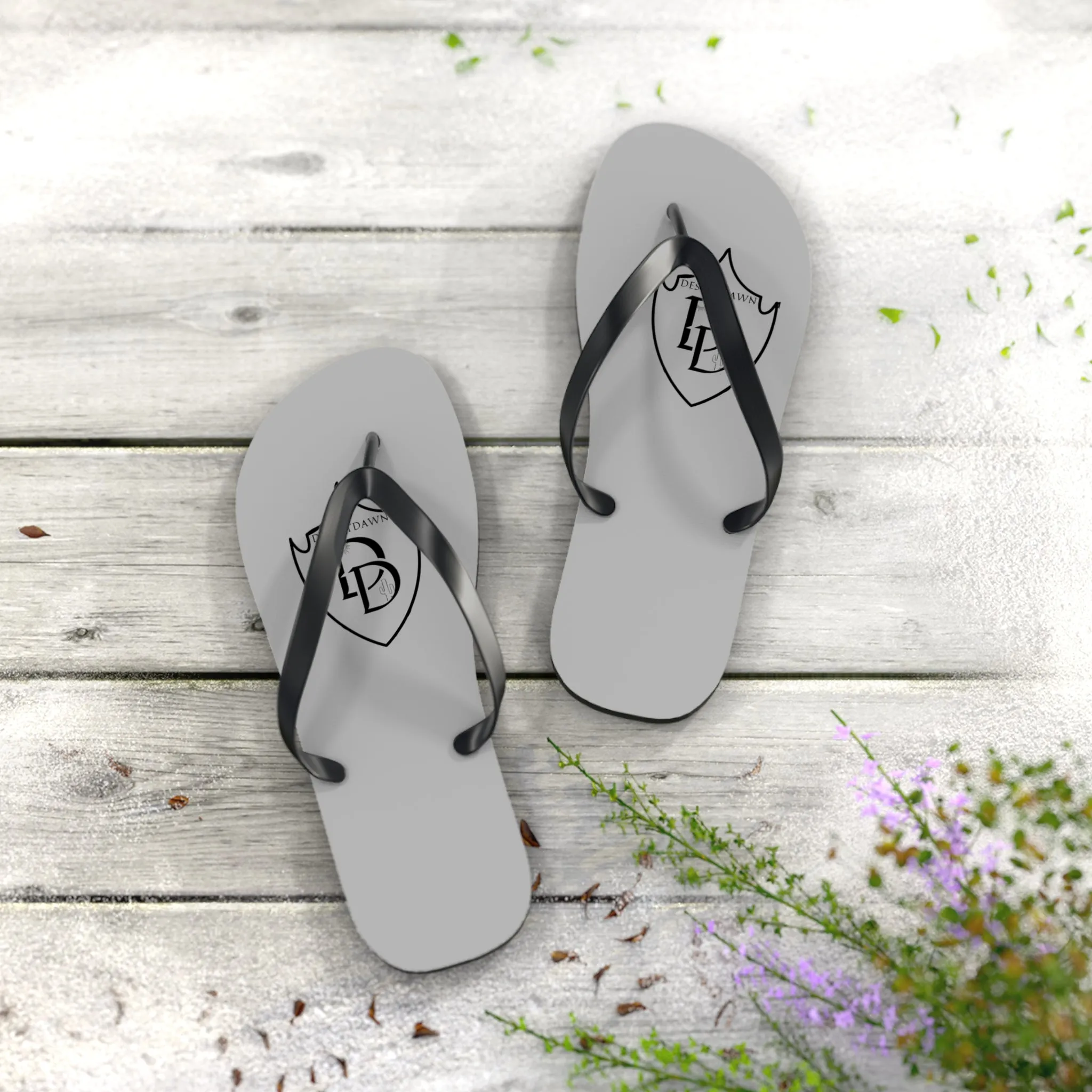 Desert Dawn Shield Logo Flip Flops