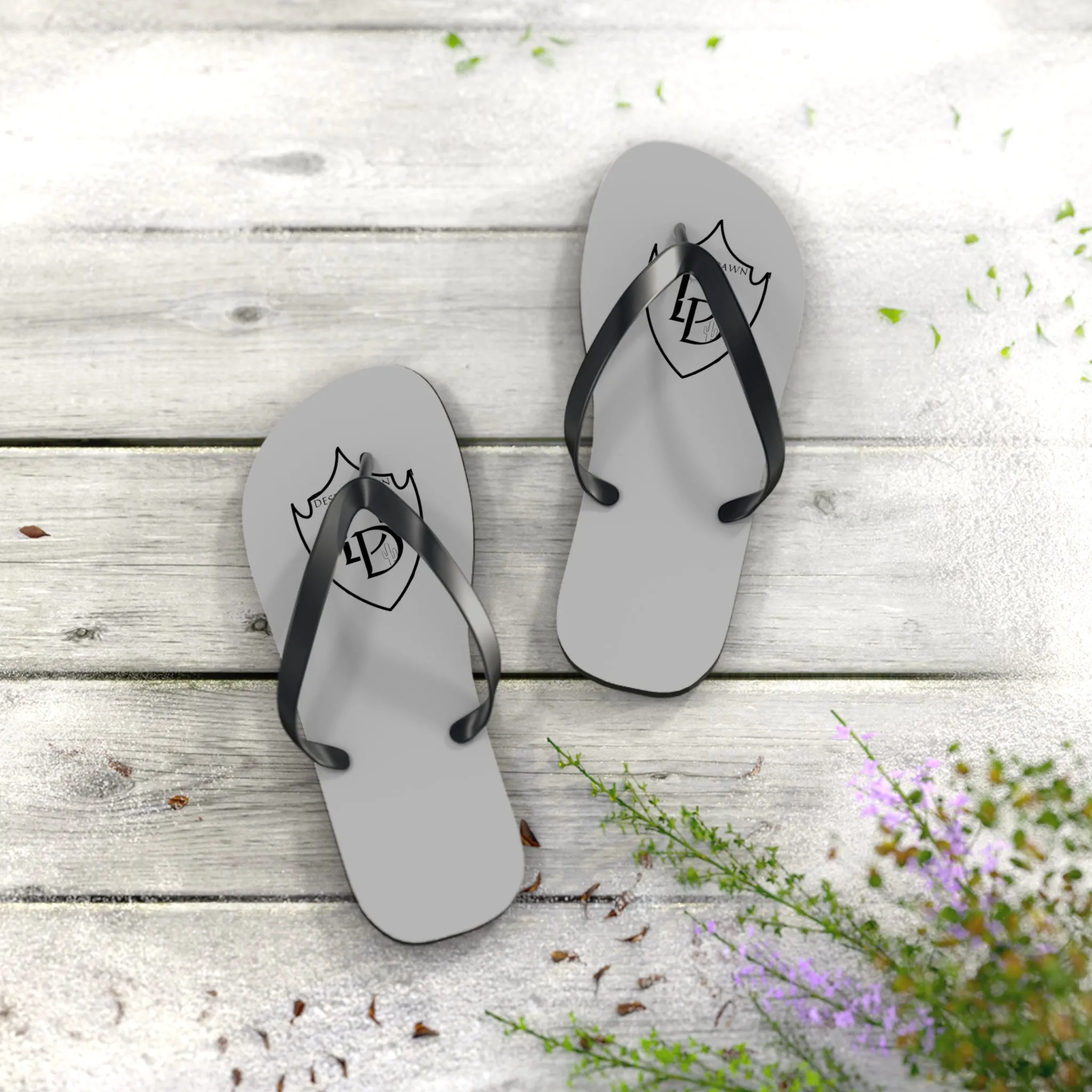Desert Dawn Shield Logo Flip Flops