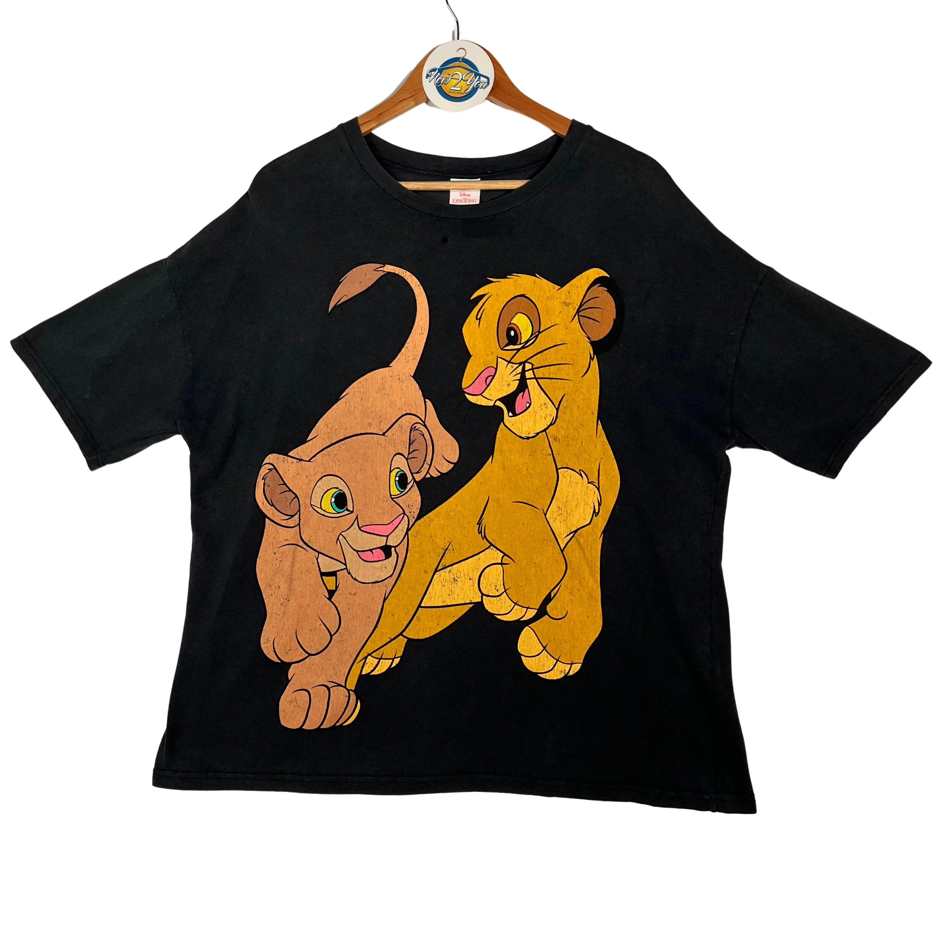 Disney The Lion King Simba & Nala Graphic Tee - Black